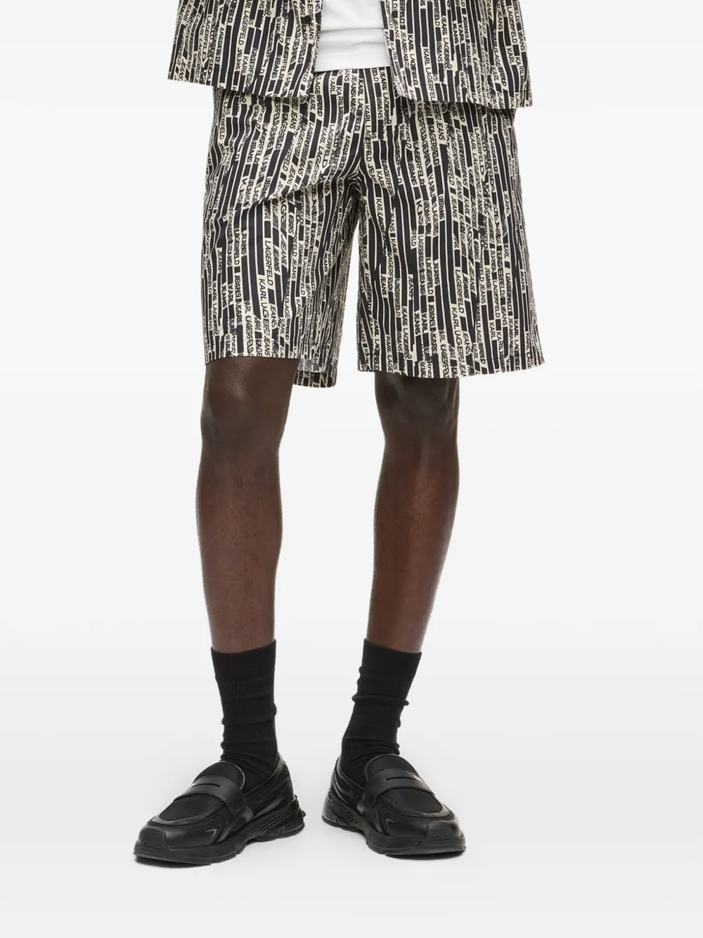 Karl Lagerfeld Jeans Shorts met print Zwart