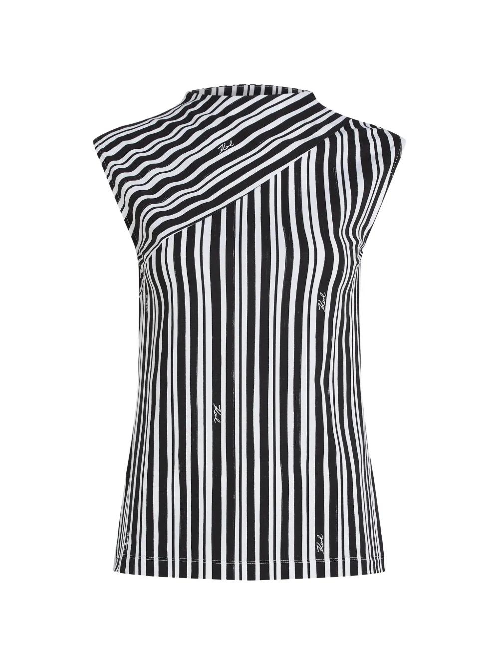 Karl Lagerfeld Top a righe - Nero