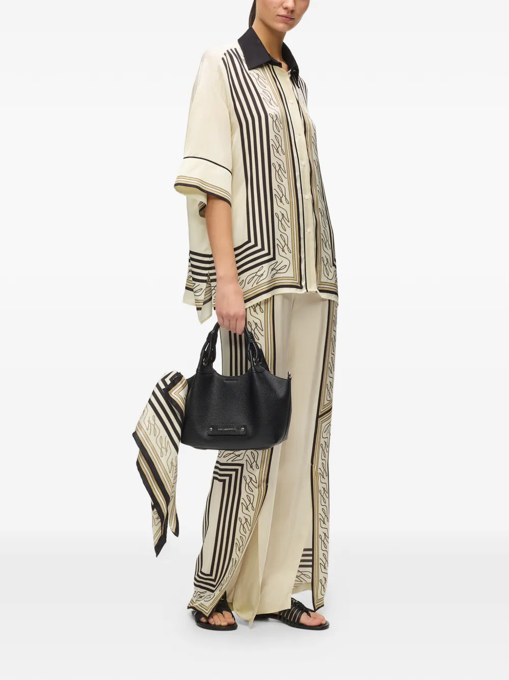  Karl Lagerfeld Striped-pattern Shirt - Neutrals 