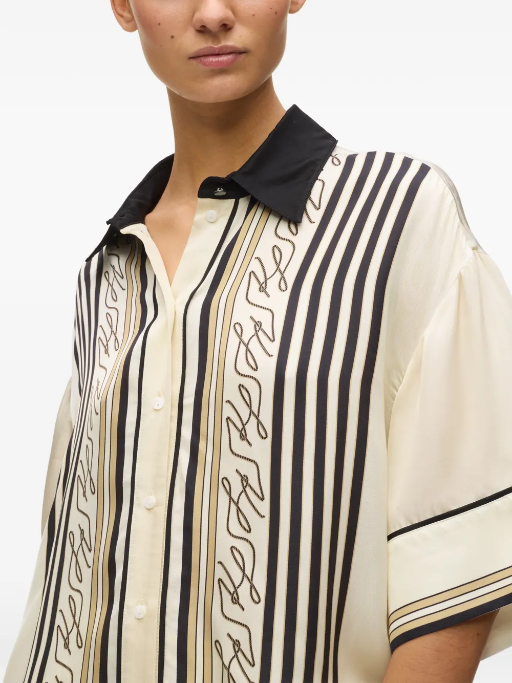 Karl Lagerfeld Gestreept blouse Beige