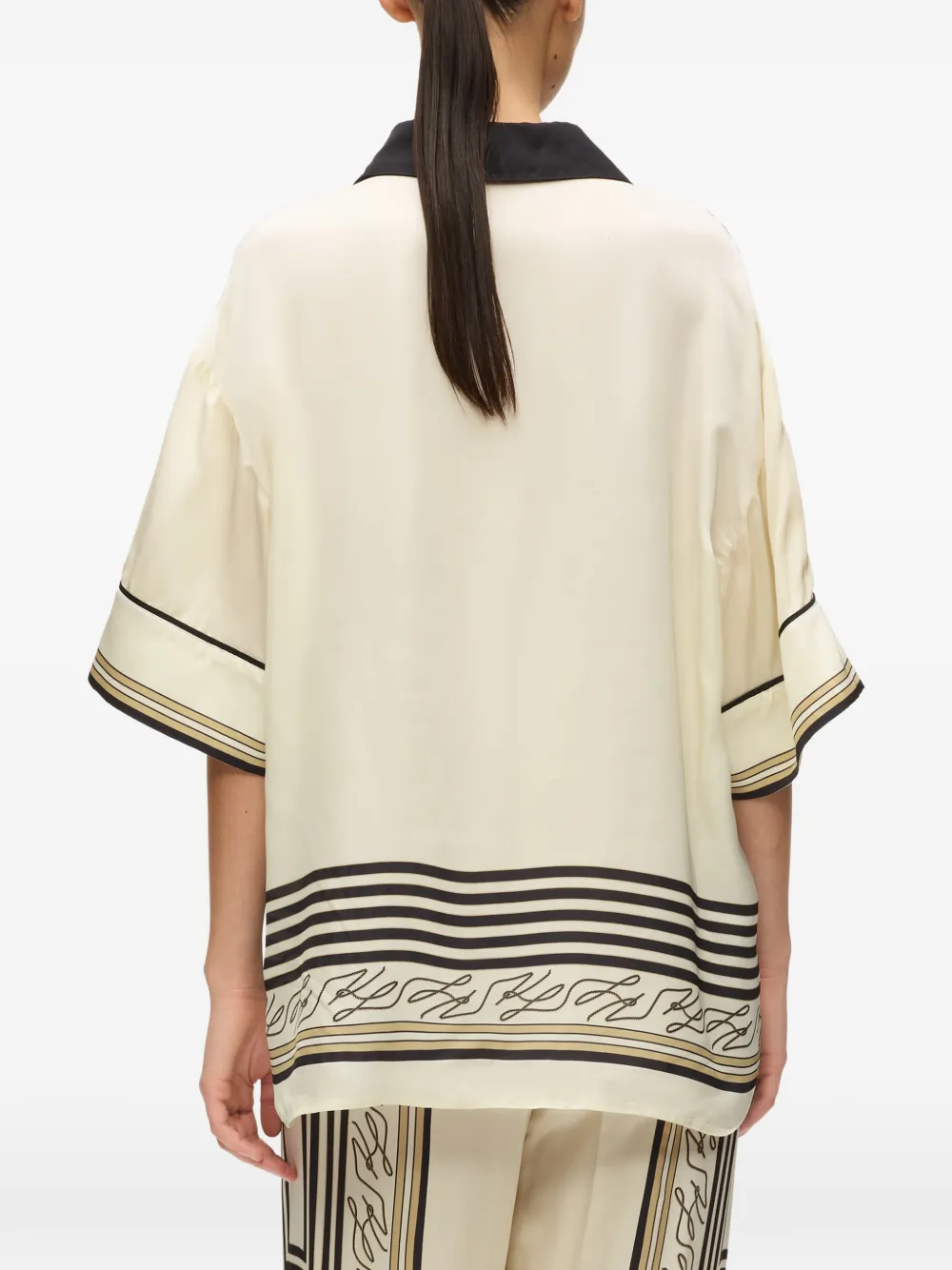Karl Lagerfeld Gestreept blouse Beige