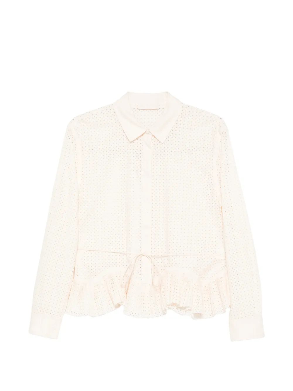 Ulla Johnson Kelila cut-out long-sleeve shirt - Toni neutri