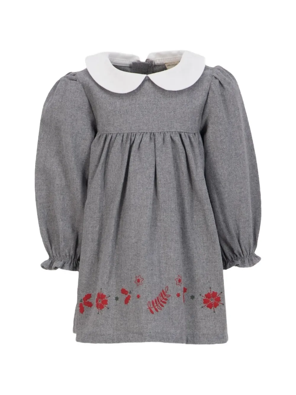 mininio collar floral-print dress - Grey