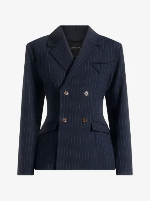 Manière De Voir Maia pinstripe double breasted blazer