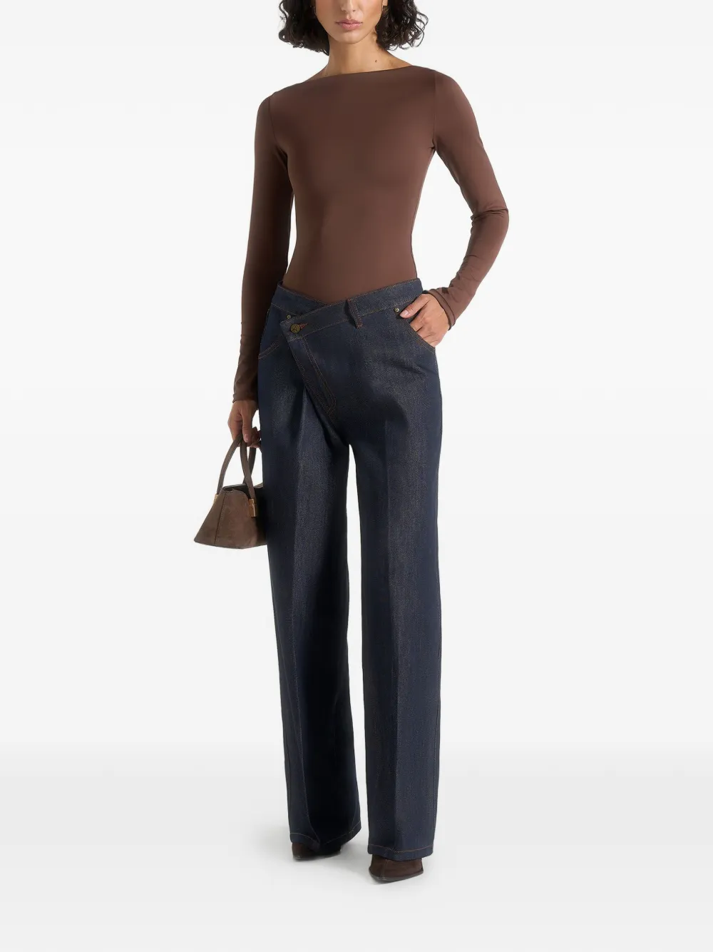 Manière De Voir Astrid denim jeans met wijde pijpen Blauw