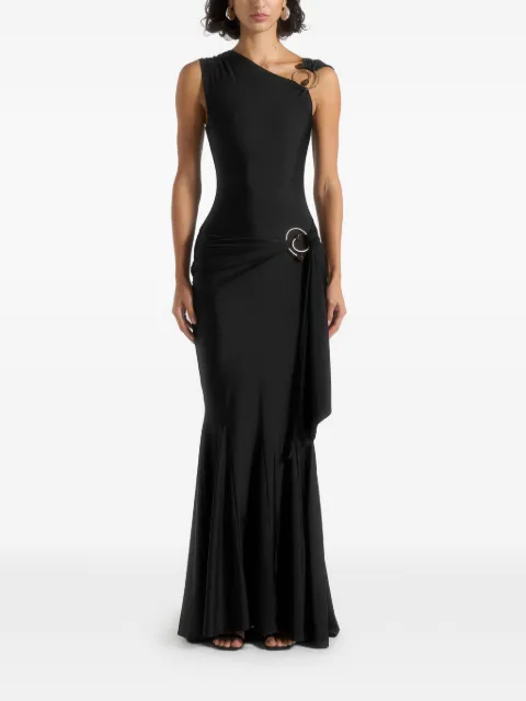 Manière De Voir Rania asymmetric draped maxi dress