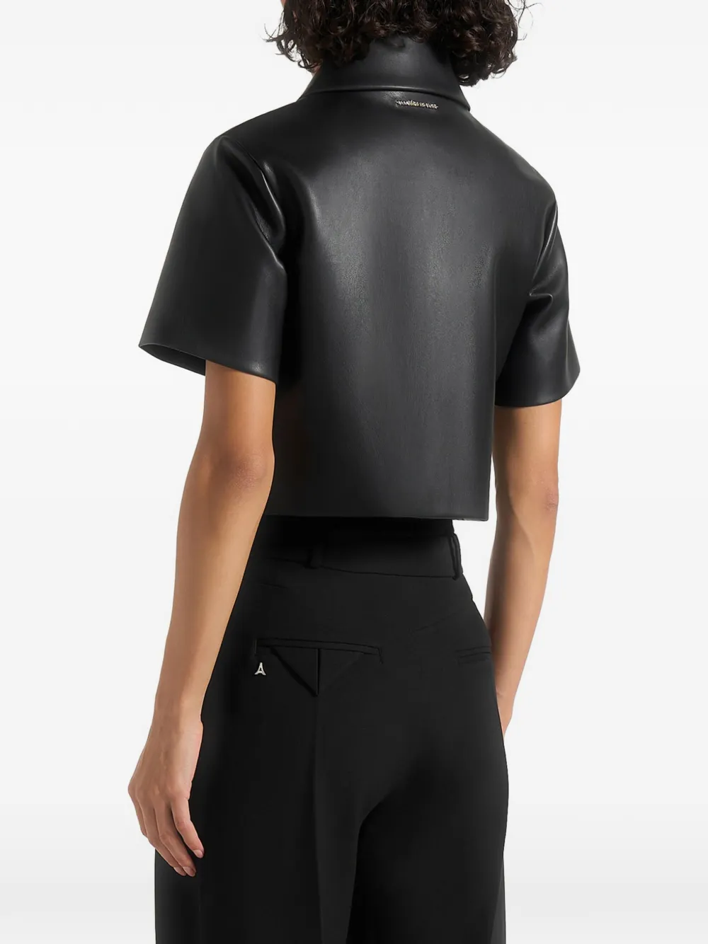 Manière De Voir Dory Buttoned Short-sleeve Shirt In Black