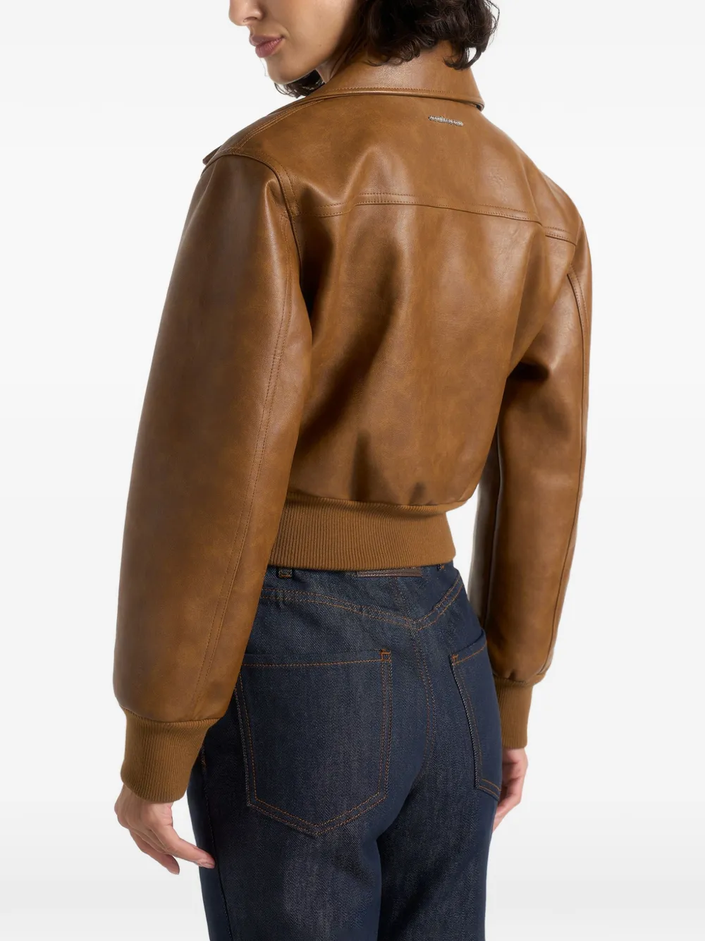 Manière De Voir Cosette leren bomberjack Bruin