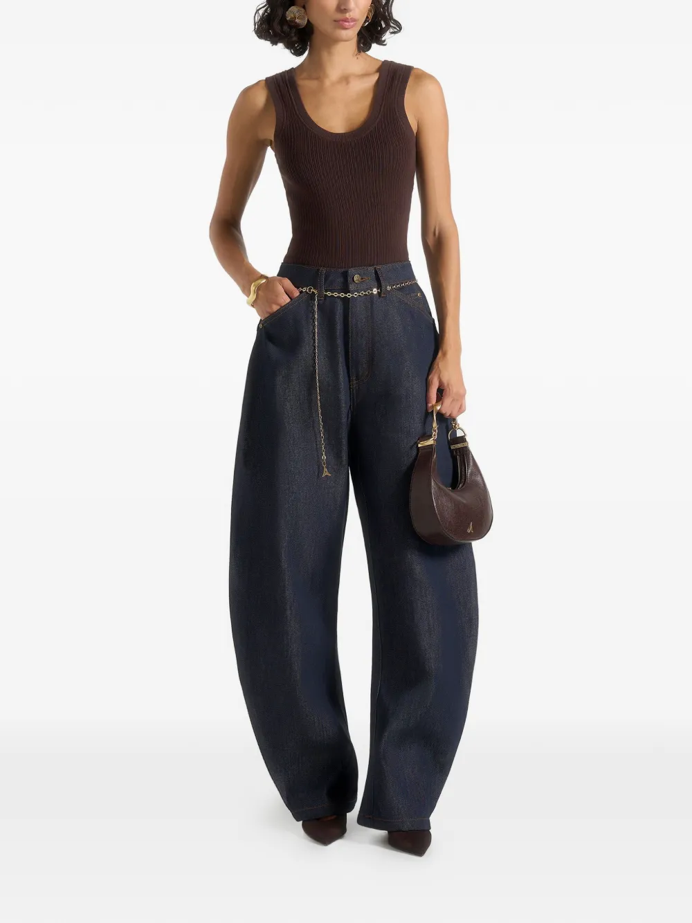 Manière De Voir Énora jeans met toelopende pijpen - Blauw