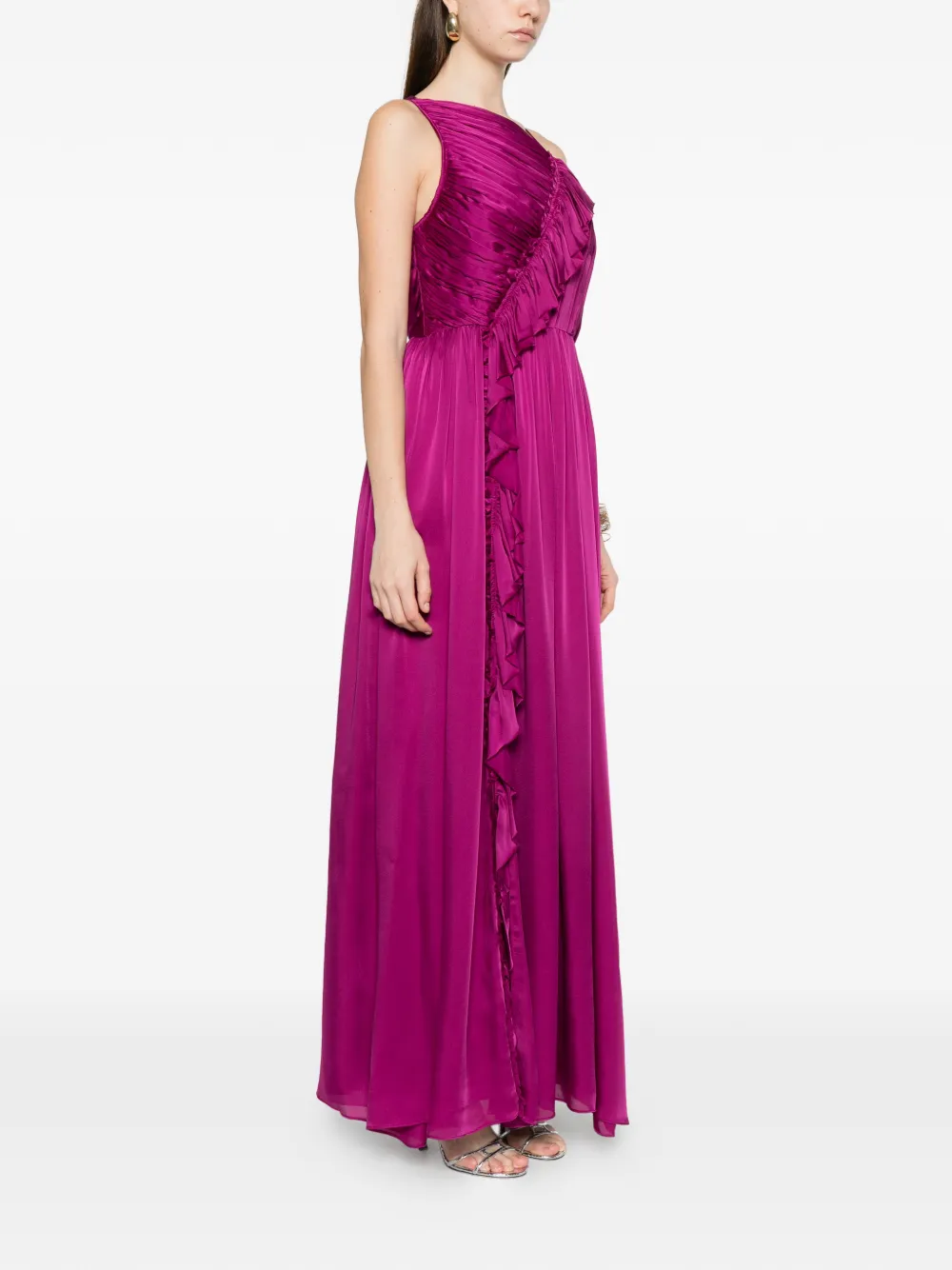 Ulla Johnson Aisha maxi-jurk met ruches Paars