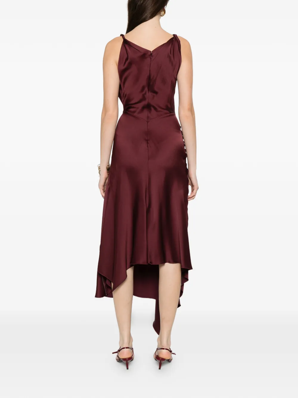 Victoria Beckham Asymmetrische jurk Rood