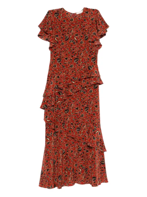 Ulla Johnson Amaia ruffled floral midi dress