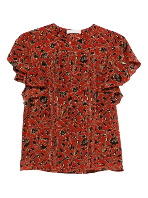 Ulla Johnson Top Adoni a fiori con ruches