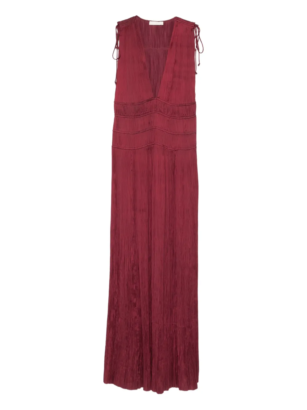 Ulla Johnson Tasneem V-neck tie-shoulder maxi dress - Rosso
