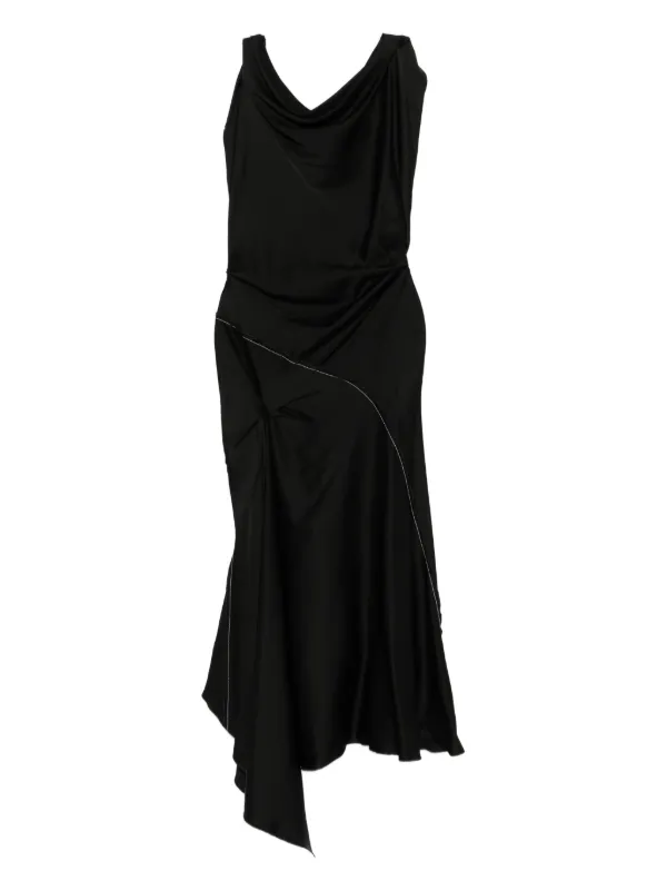 Victoria Beckham Asymmetric Cowl-neck Dress - Black Victoria Beckham Asymmetric Cowl-neck Dress - Black