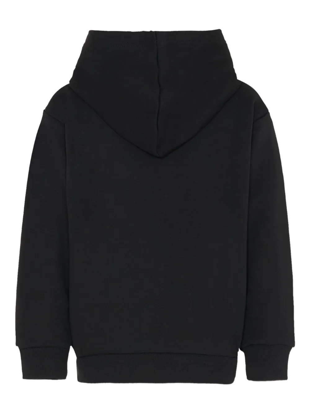 Marni Kids logo-patch cotton hoodie Zwart
