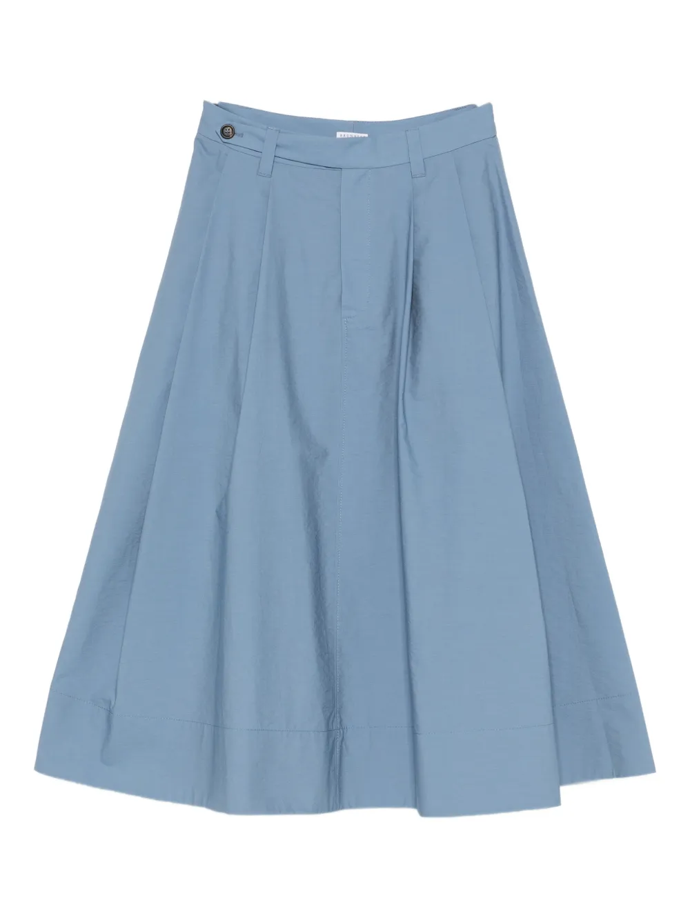 Brunello Cucinelli pleated cotton skirt - Blu