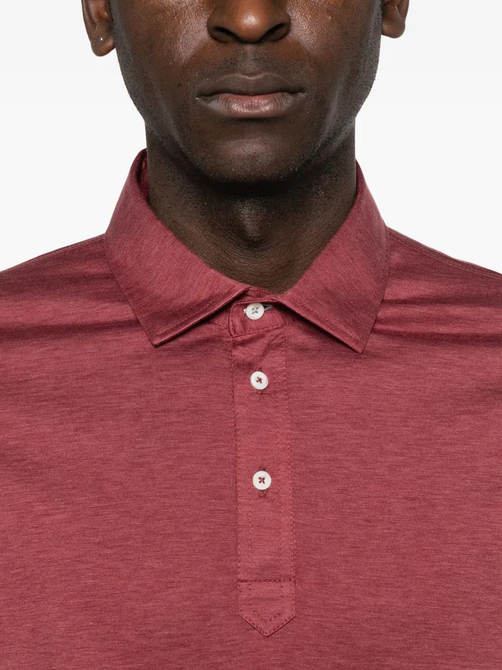 Brunello Cucinelli Poloshirt met korte mouwen Rood