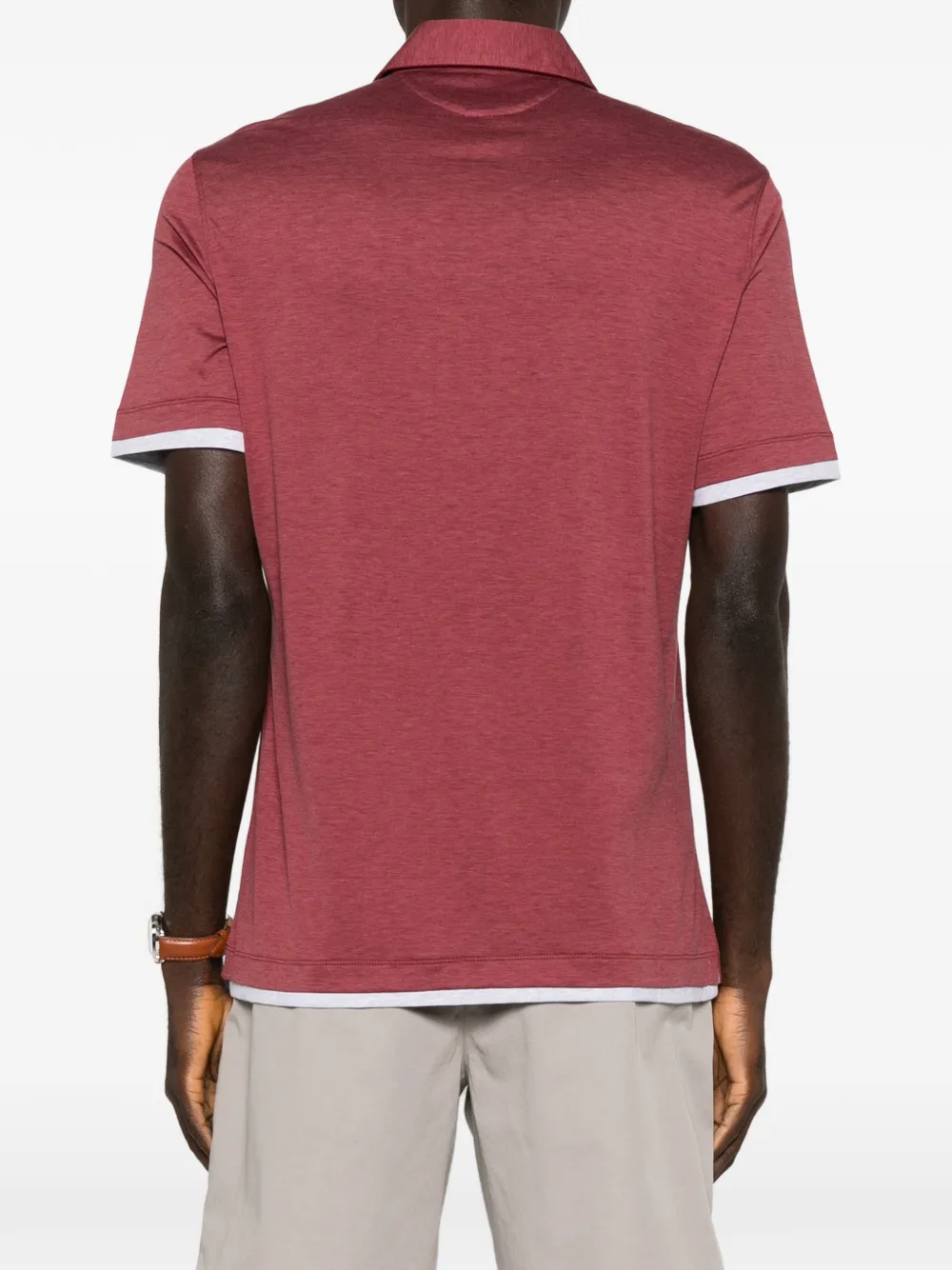 Brunello Cucinelli Poloshirt met korte mouwen Rood