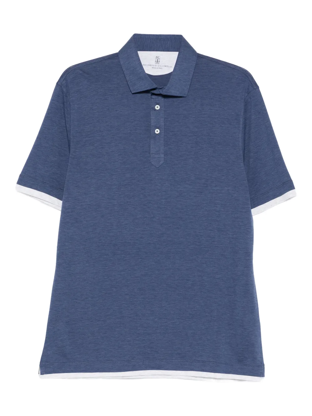 Brunello Cucinelli Poloshirt mit Knöpfen | Blau | Image 1