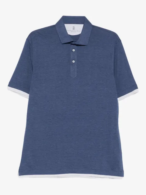 Brunello Cucinelli button trim polo shirt