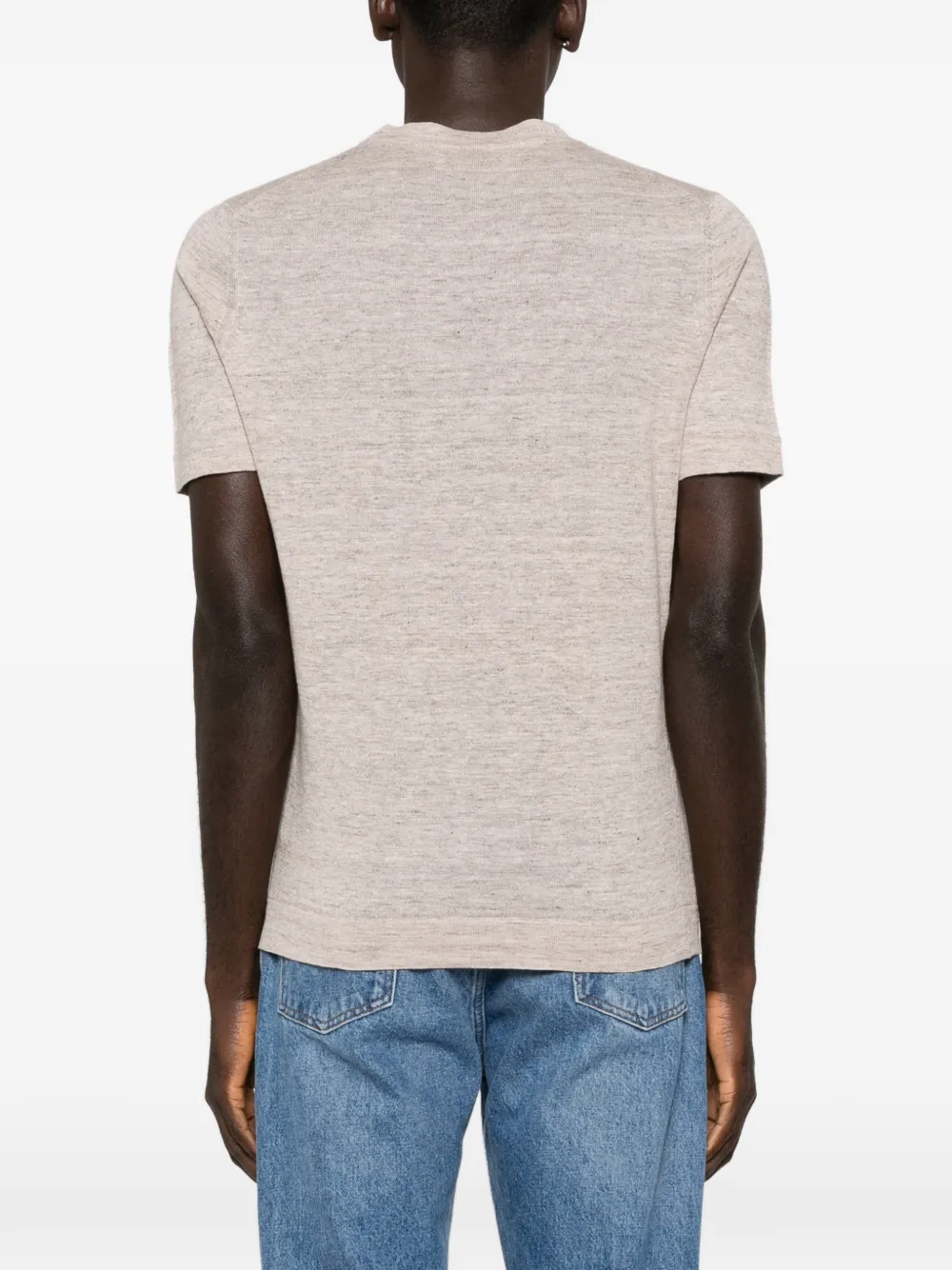 Brunello Cucinelli Gebreid T-shirt Beige