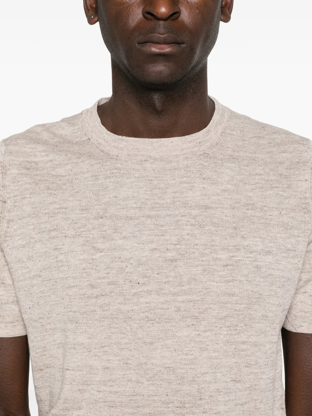 Brunello Cucinelli Gebreid T-shirt Beige