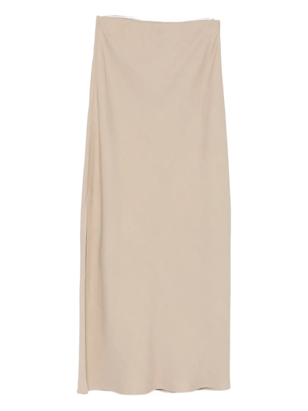 Brunello Cucinelli side slit straight skirt - Toni neutri