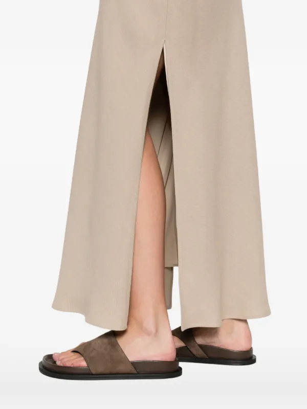 Brunello Cucinelli サイドスリット スカート | ニュートラル