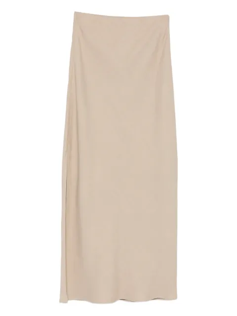 Brunello Cucinelli side slit straight skirt