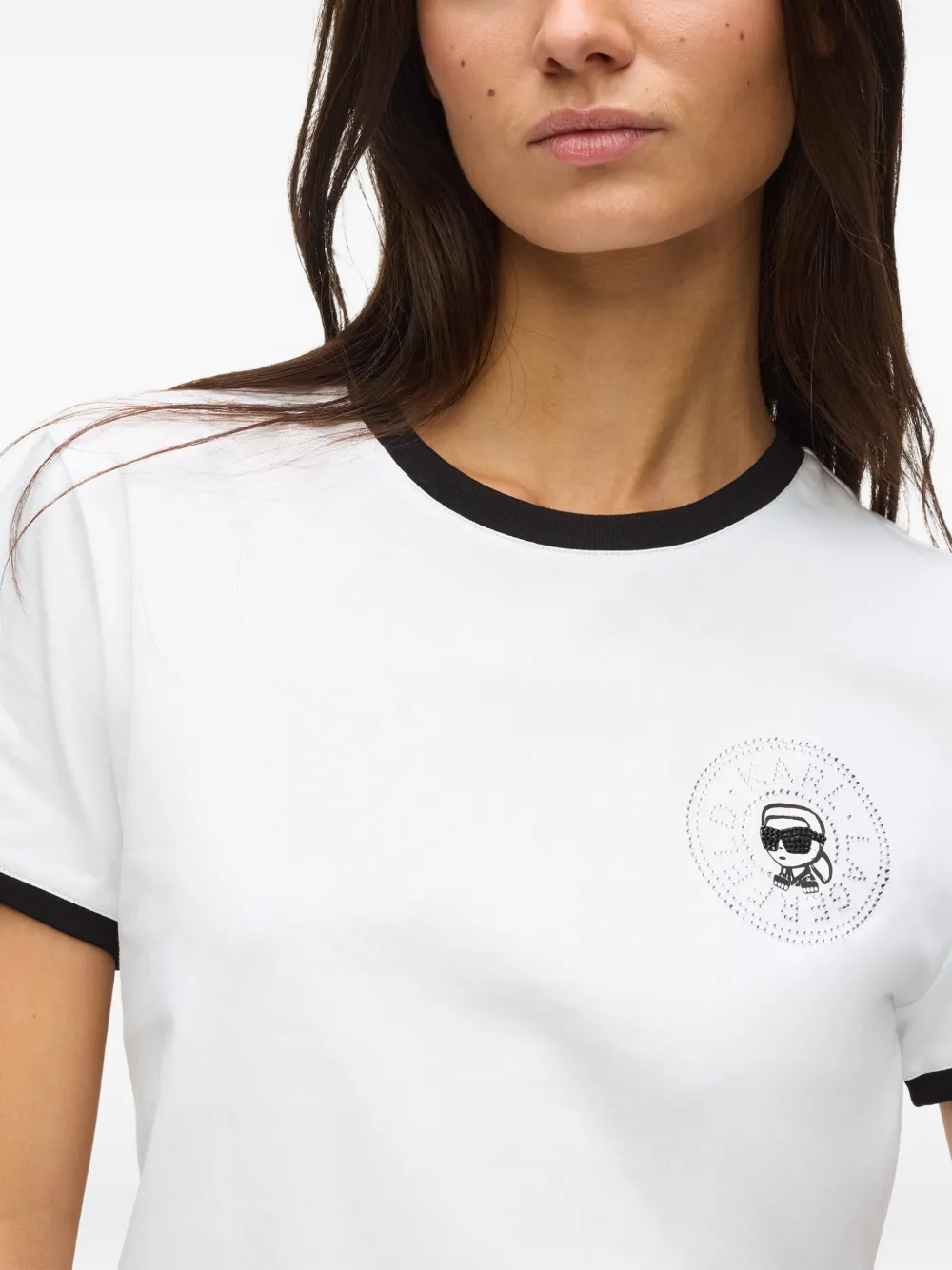 Karl Lagerfeld T-shirt met ronde hals Wit