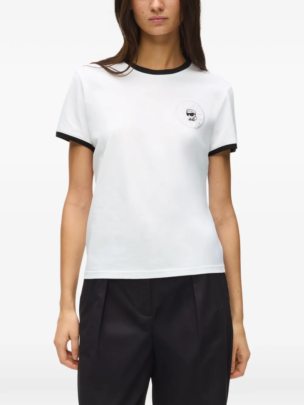 Karl Lagerfeld T-shirt met ronde hals Wit