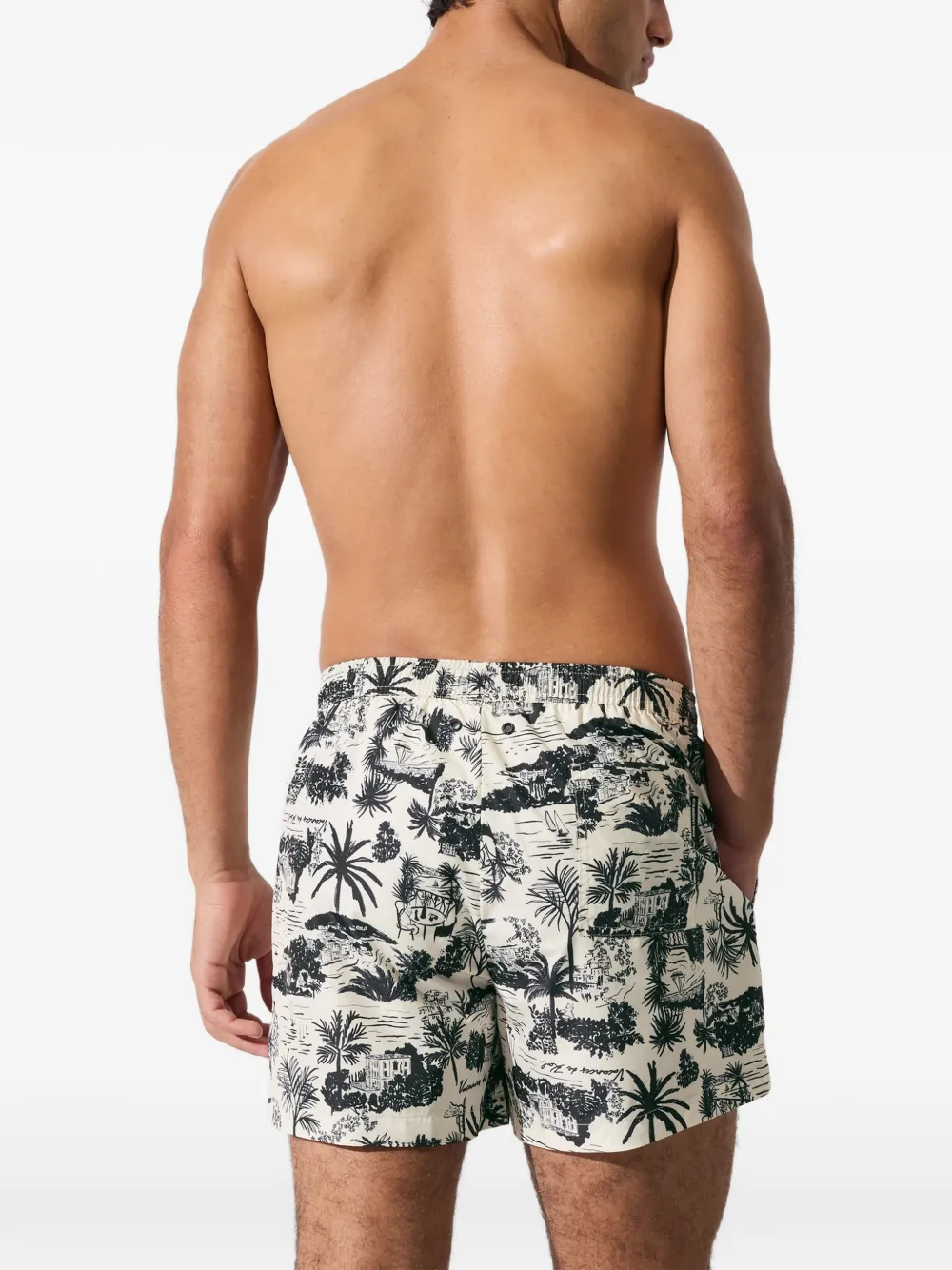 Karl Lagerfeld Zwembroek met grafische print Beige