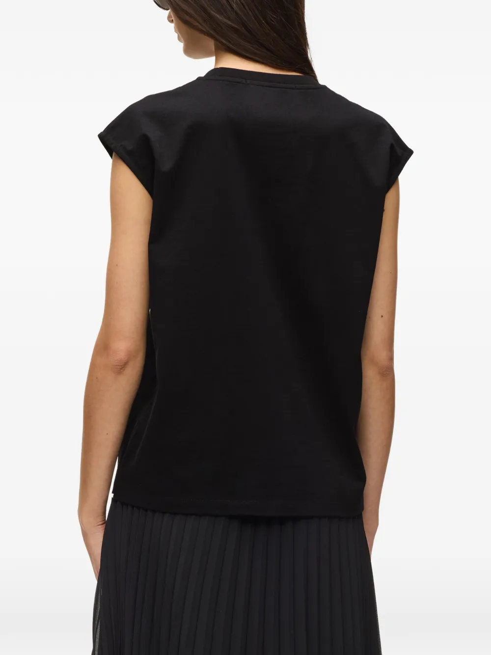 Karl Lagerfeld Tanktop met kenmerkende afwerking Zwart