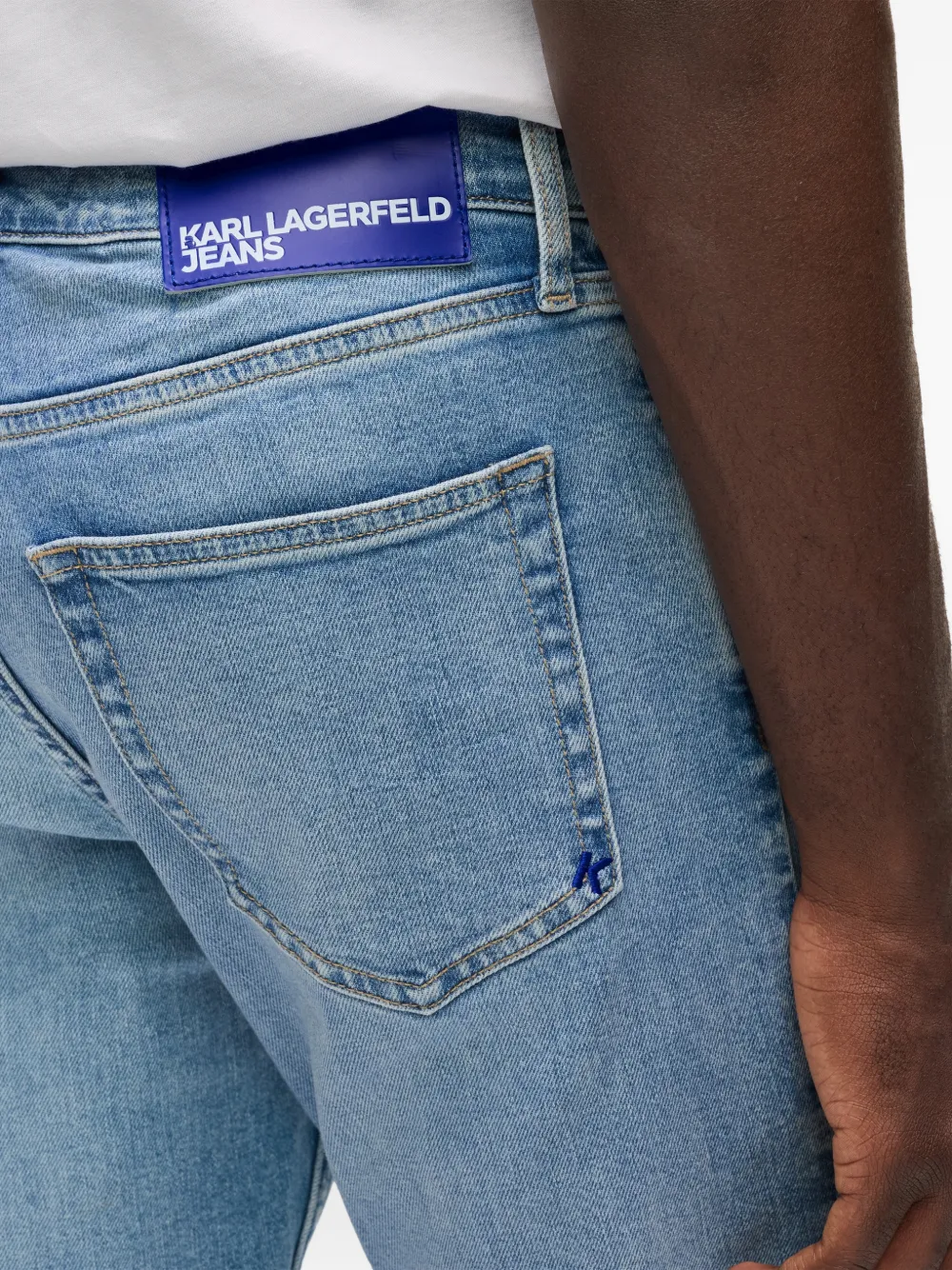 Karl Lagerfeld Jeans met vijf zakken Blauw