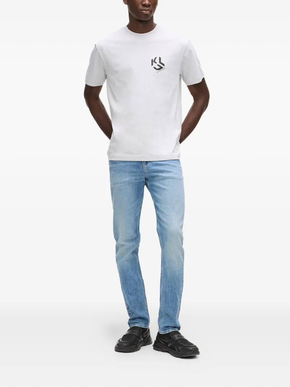 Karl Lagerfeld Jeans met vijf zakken Blauw