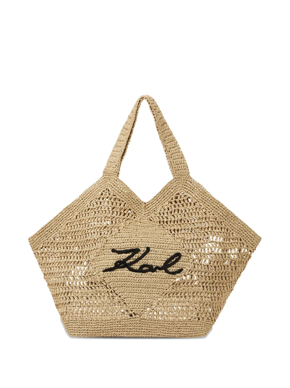 Karl Lagerfeld Borsa a spalla con logo - Toni neutri