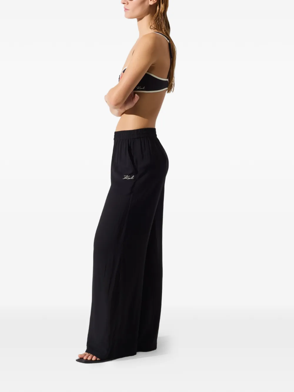 Karl Lagerfeld Trainingsbroek met logodetail Zwart