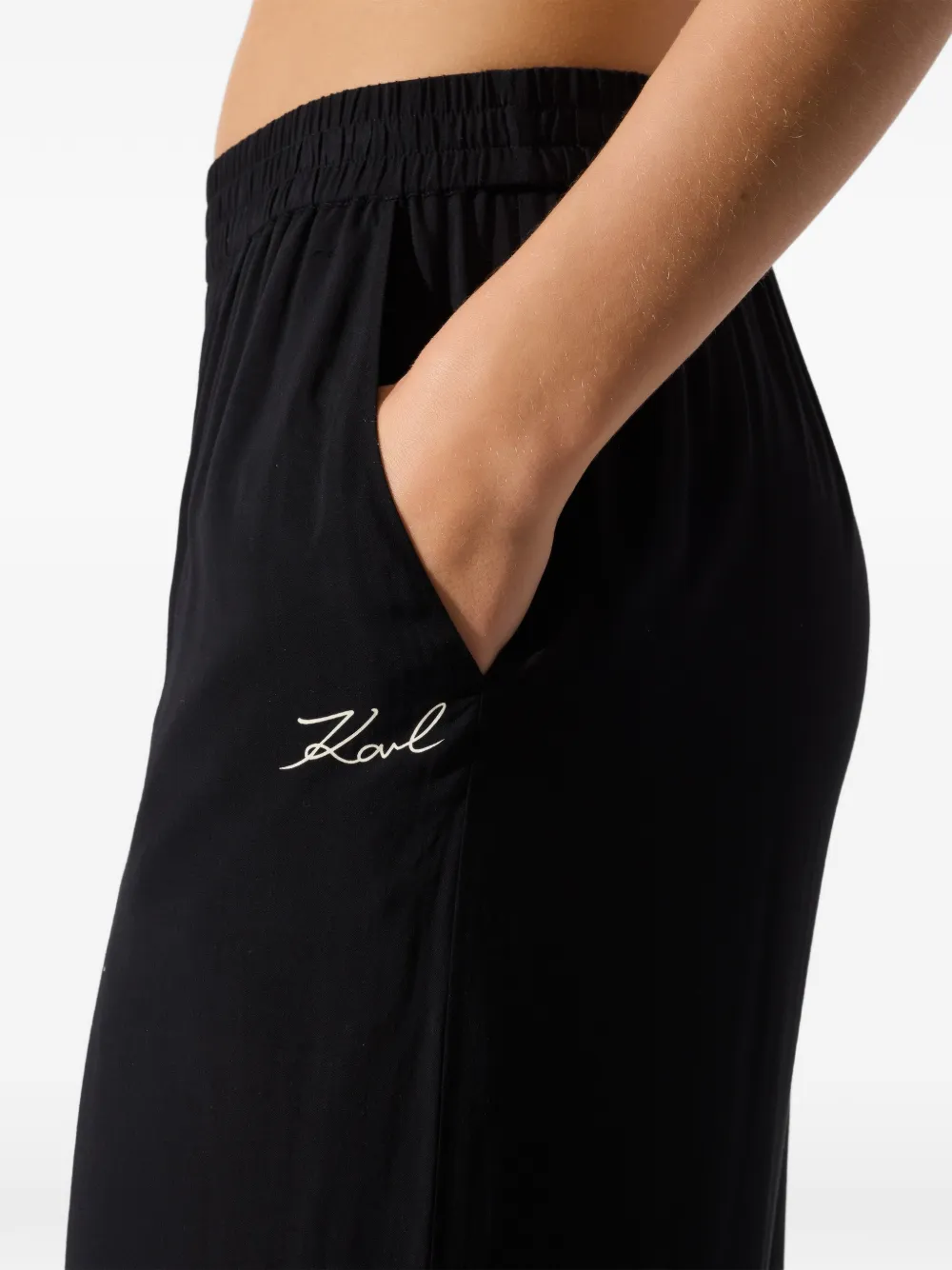 Karl Lagerfeld Trainingsbroek met logodetail Zwart