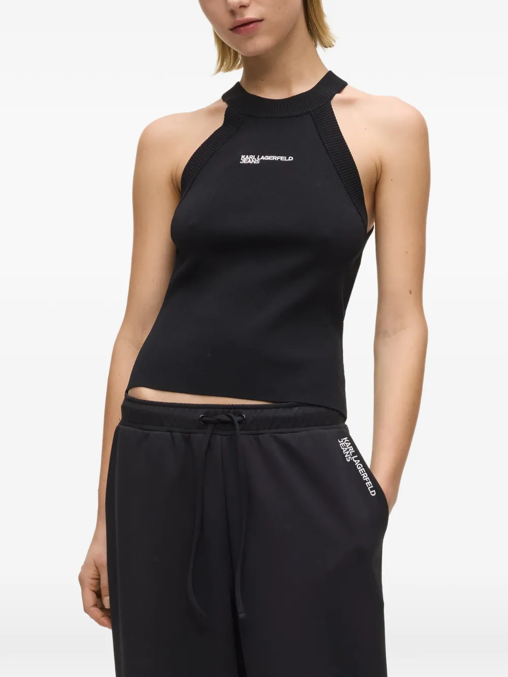Karl Lagerfeld Jeans Tanktop met logo Zwart