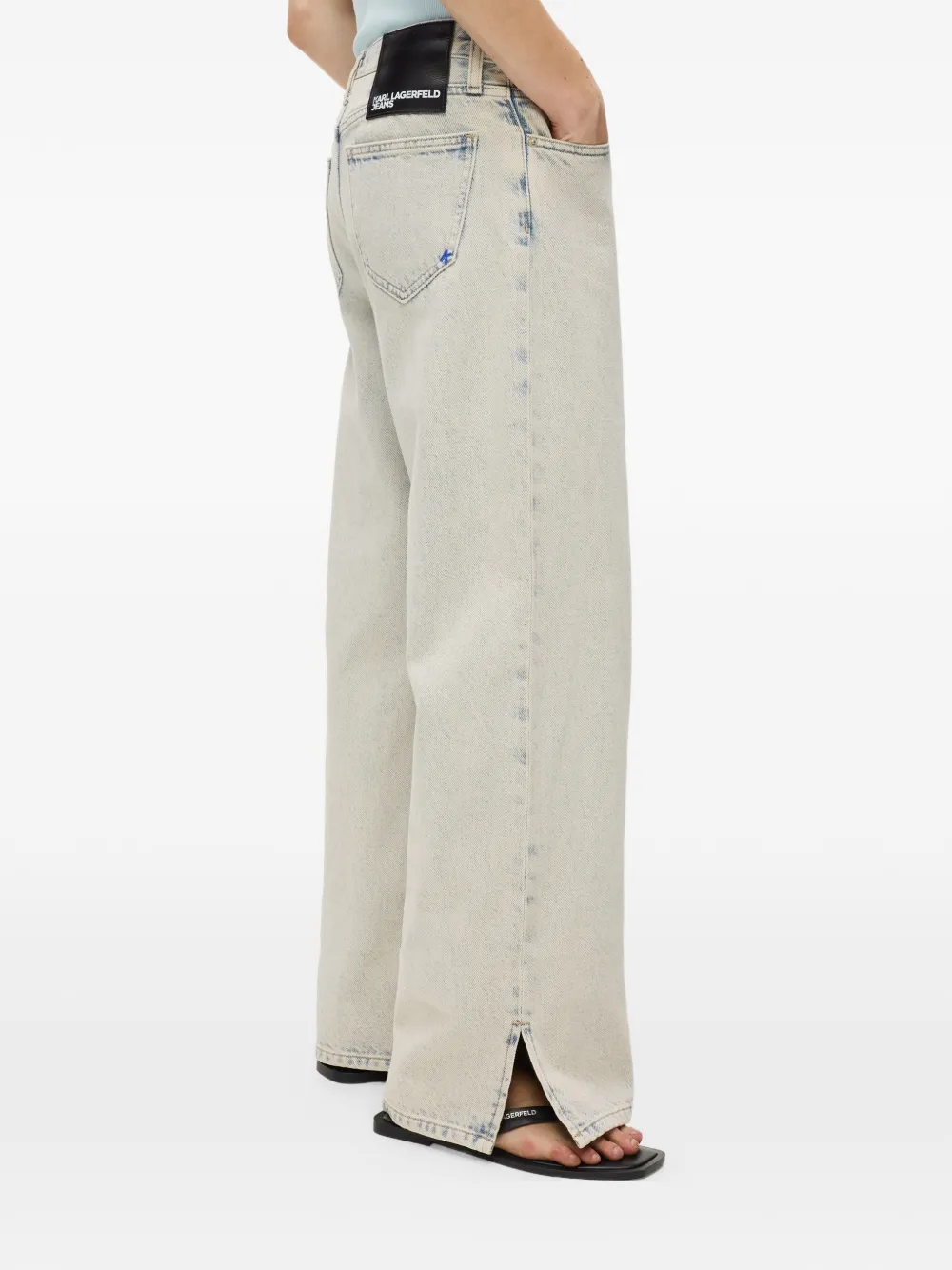 Slit-Hem Jeans