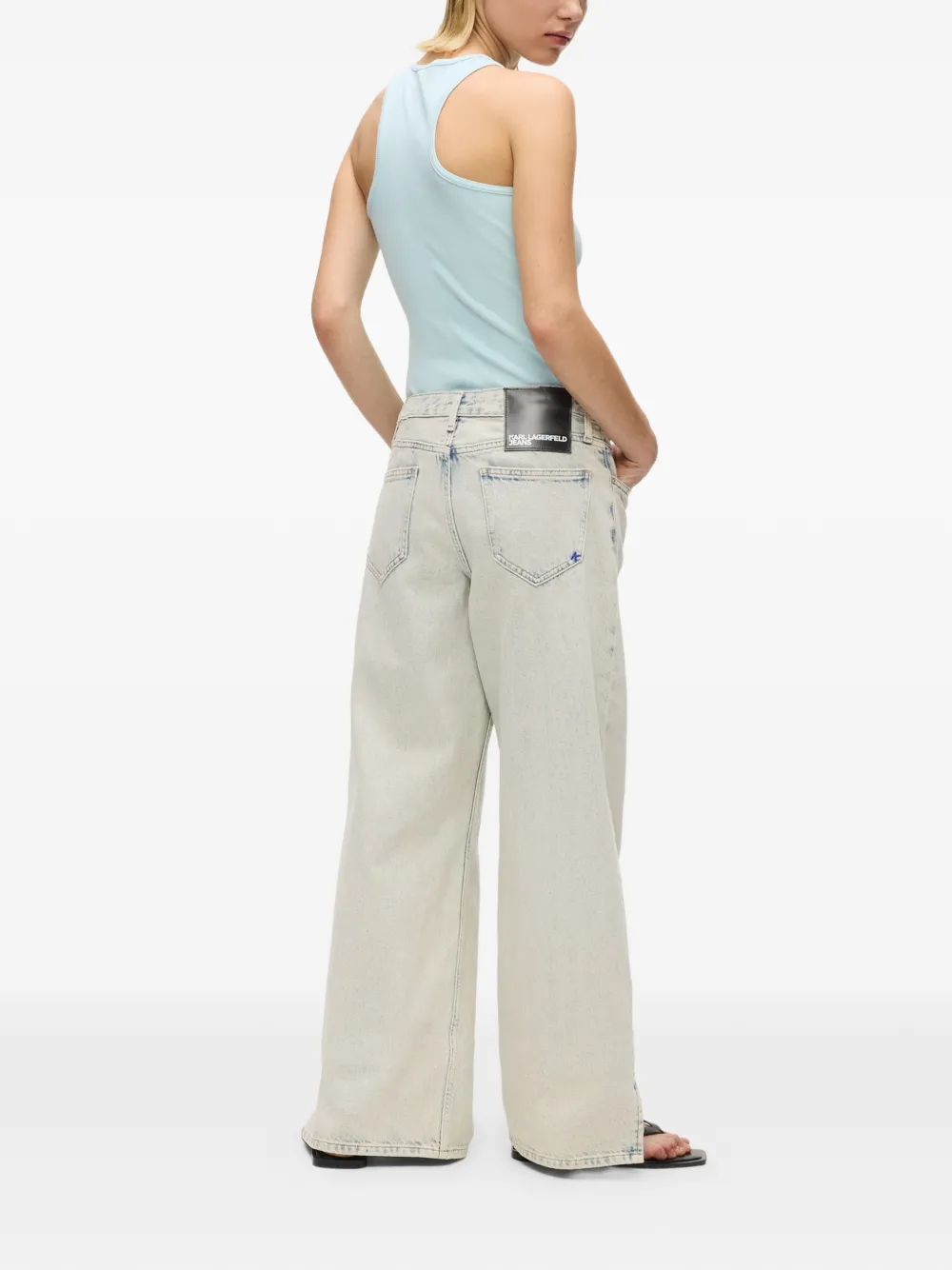 Slit-Hem Jeans