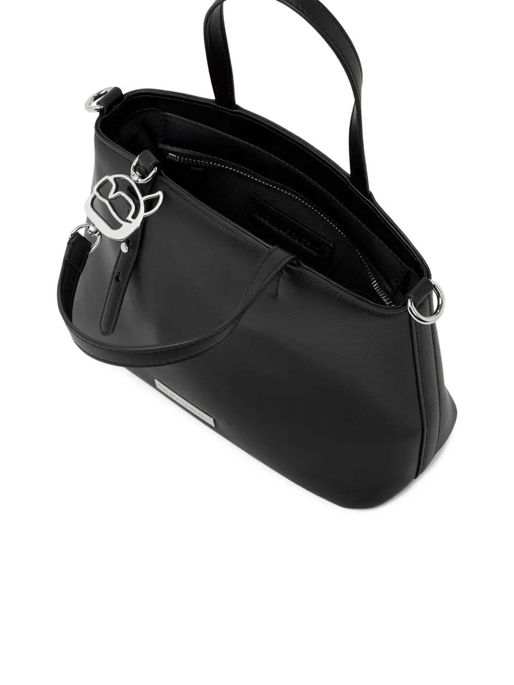 Karl Lagerfeld Shopper met logoplakkaat Zwart