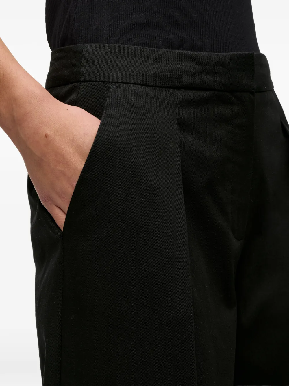 Karl Lagerfeld x Amber Valletta pantalon met structuur Zwart