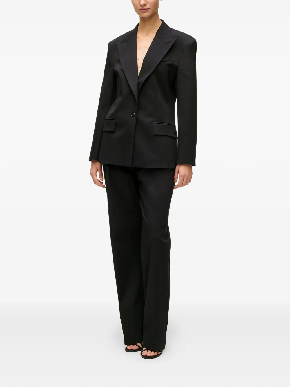 Karl Lagerfeld x Amber Valletta pantalon met structuur Zwart