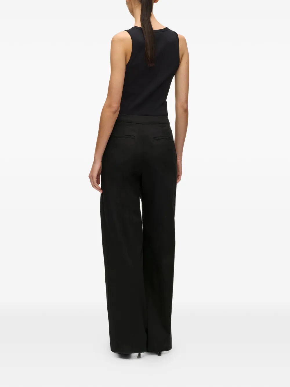 Karl Lagerfeld x Amber Valletta pantalon met structuur Zwart