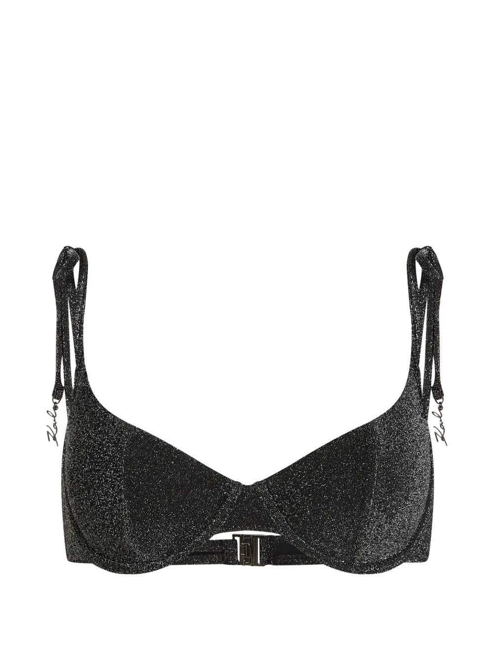 Karl Lagerfeld Top bikini Signature - Nero
