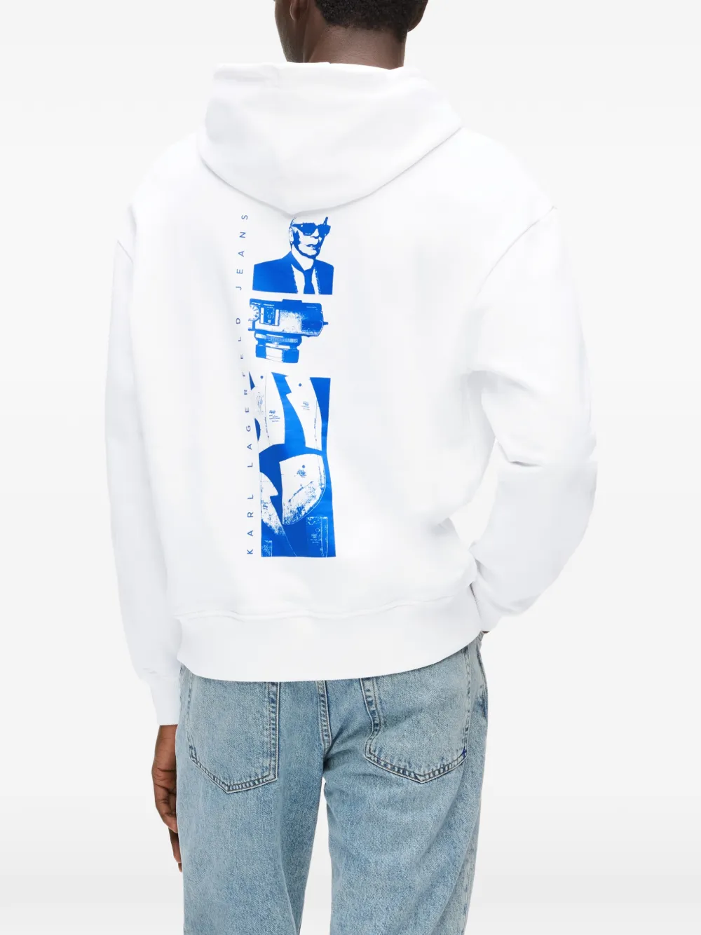 Karl Lagerfeld Jeans Hoodie met print Wit