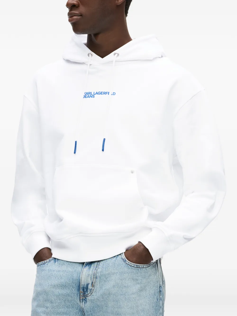 Karl Lagerfeld Jeans Hoodie met print Wit