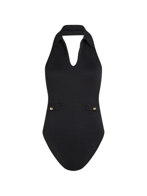 Karl Lagerfeld collar detail swimsuit